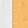 Tencel Cuban Collar Shirt - Apricot & White