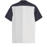 Tencel Cuban Collar Shirt - Navy & White