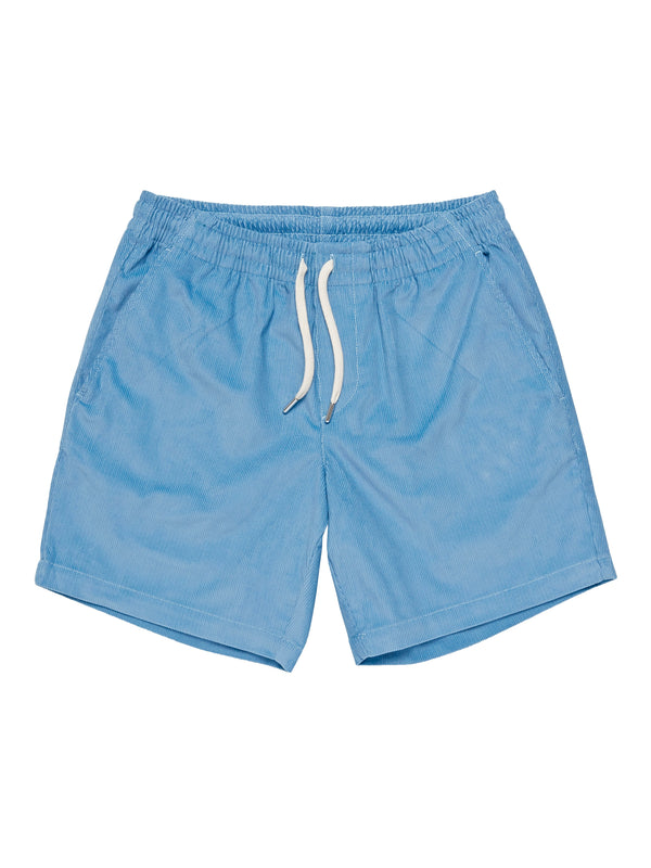 Cord Drawstring Shorts - Dusty Blue