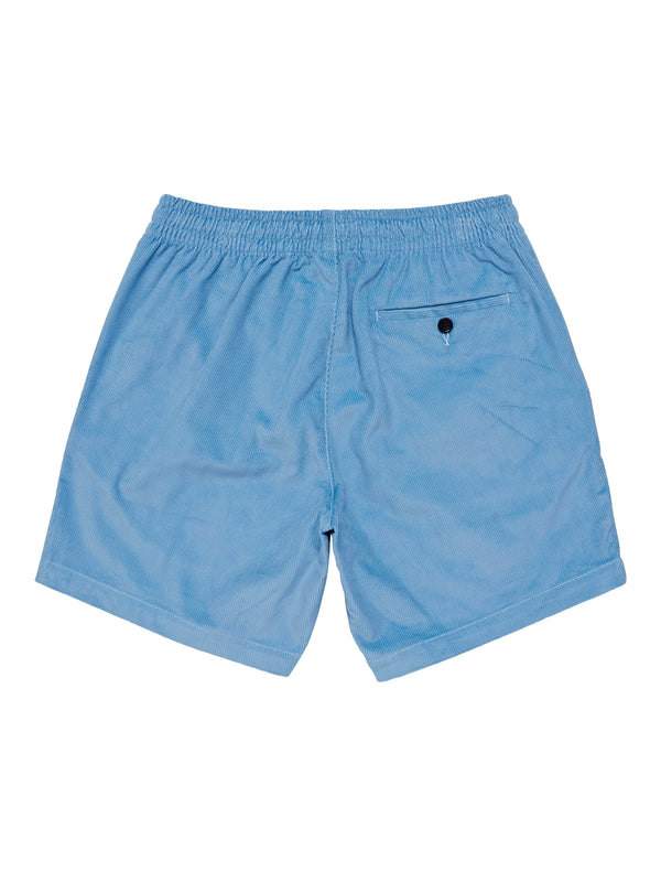 Cord Drawstring Shorts - Dusty Blue