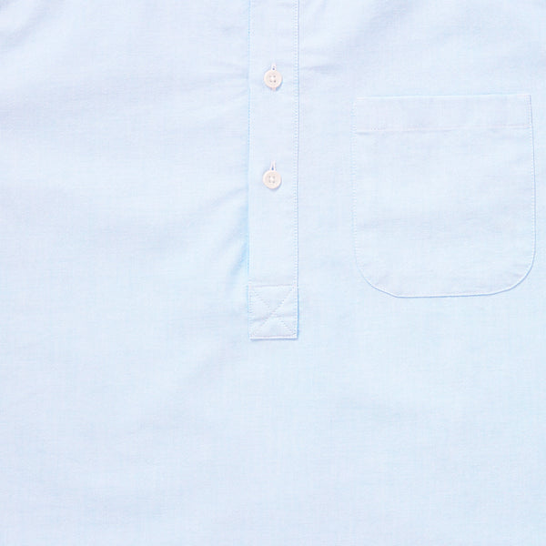 Organic Oxford Popover Shirt - Light Blue