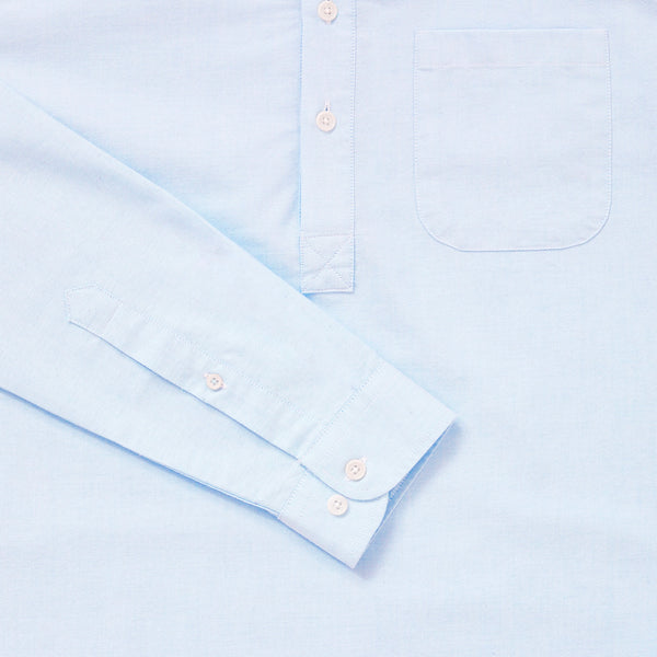 Organic Oxford Popover Shirt - Light Blue