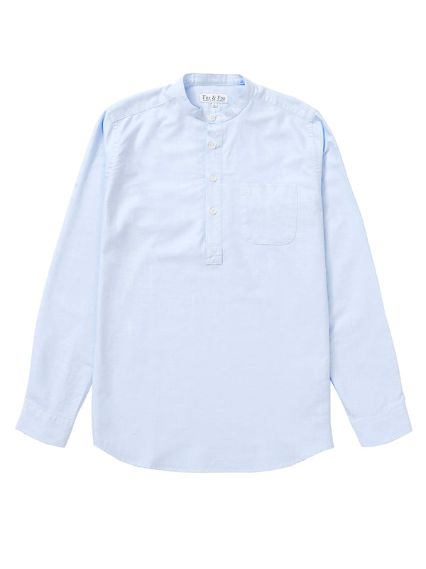 Organic Oxford Popover Shirt - Light Blue