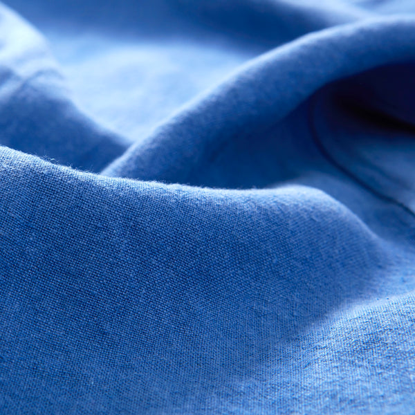 100% Linen Polo Shirt - 'The Miles' Blue