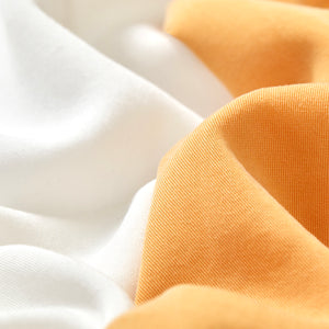 Tencel Cuban Collar Shirt - Apricot & White