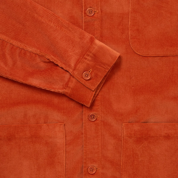 Cord Overshirt - Rust Orange