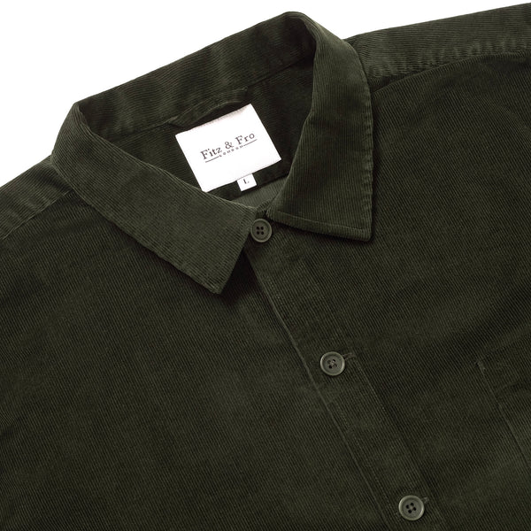 Cord Overshirt - Dark Olive