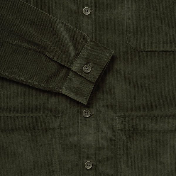 Cord Overshirt - Dark Olive