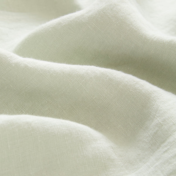 100% Linen Polo Shirt - Light Sage