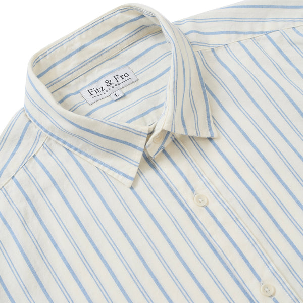 Cotton Short Sleeve - Blue Multi Stripe