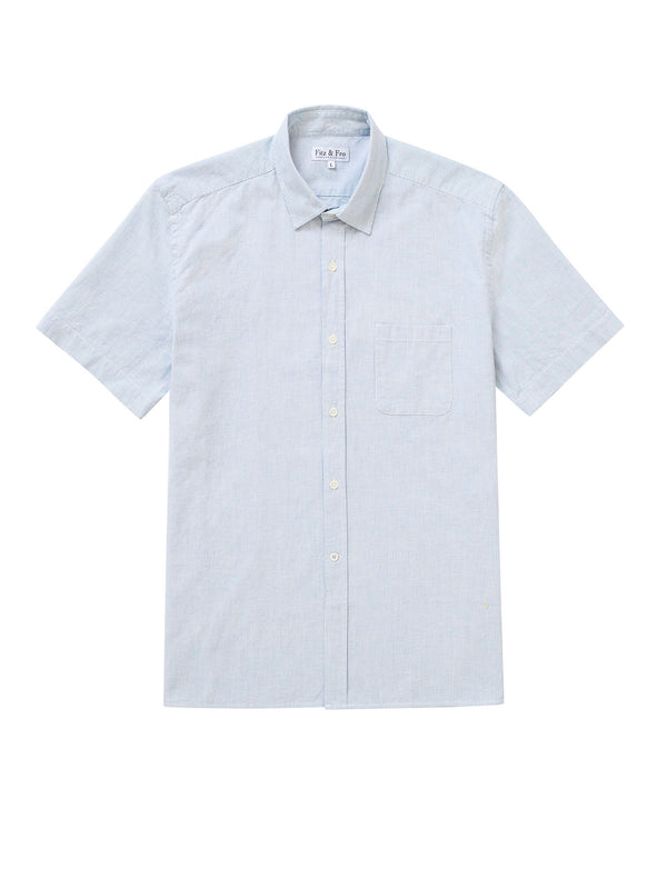 Cotton Short Sleeve - Blue Stripe