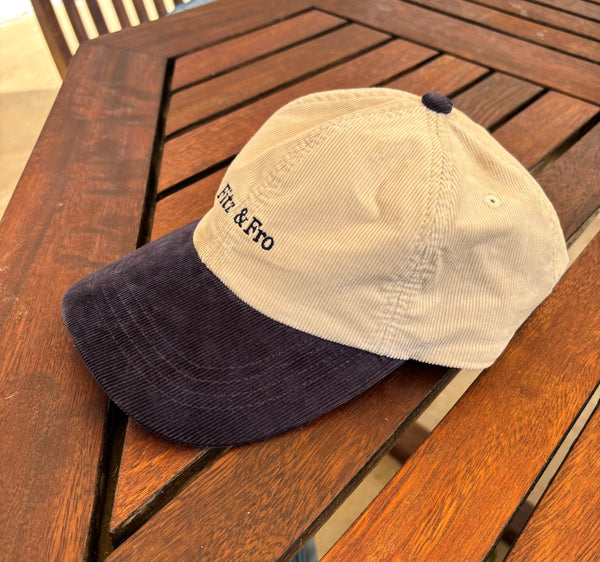 Cord Cap - Navy & Stone