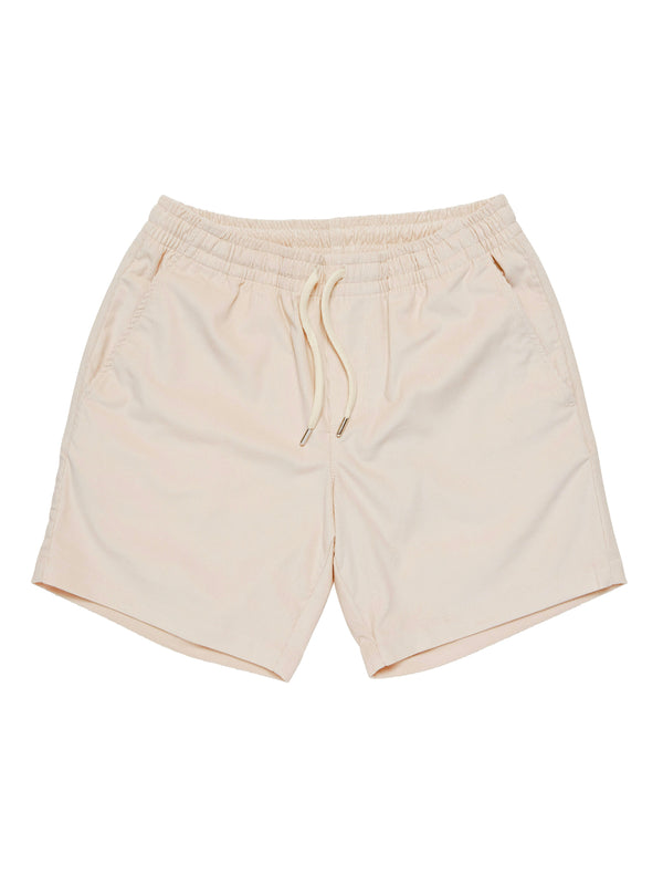 Cord Drawstring Shorts - Ecru