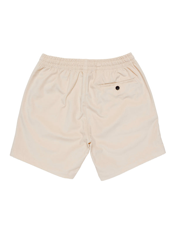 Cord Drawstring Shorts - Ecru